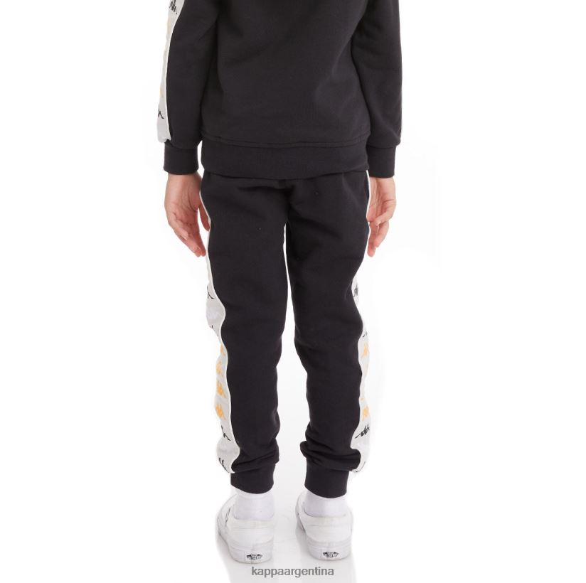 Kappa niños pantalones deportivos 222 banda alanz 3 niños humo negro 2FJJXV586