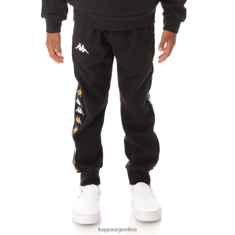 Kappa niños pantalones deportivos 222 banda alanzin niño humo negro 2FJJXV603