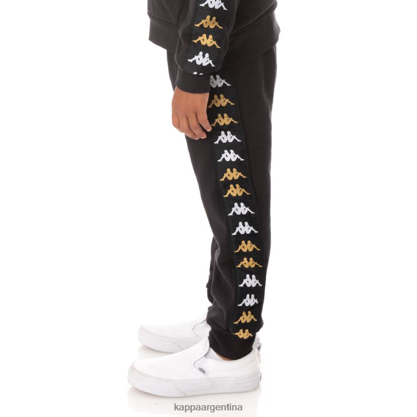 Kappa niños pantalones deportivos 222 banda alanzin niño humo negro 2FJJXV603