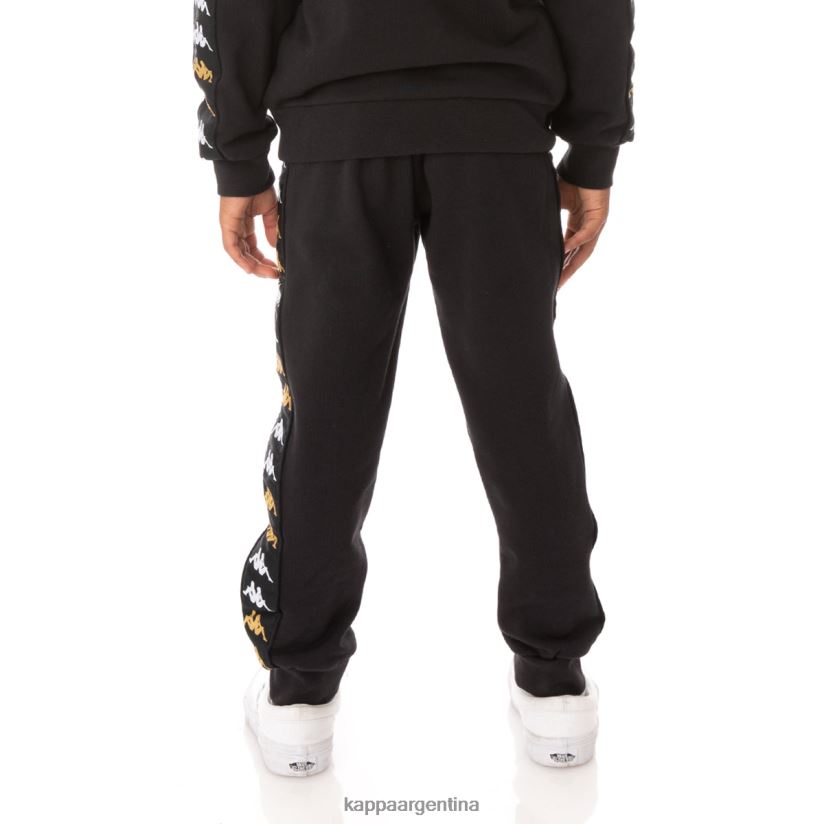 Kappa niños pantalones deportivos 222 banda alanzin niño humo negro 2FJJXV603