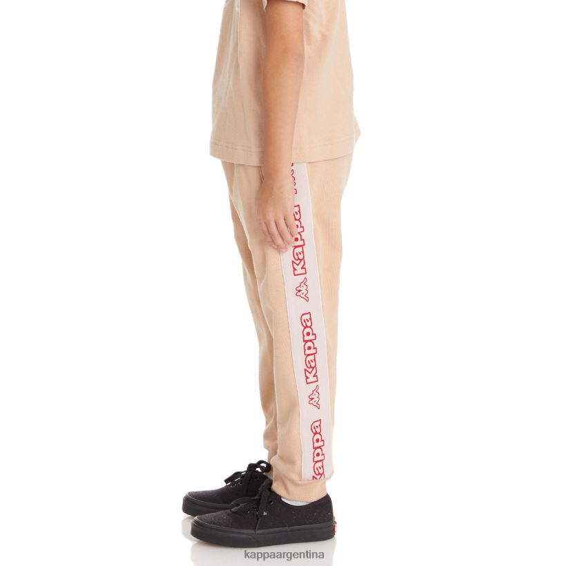 Kappa niños pantalones deportivos anira 2 con cinta del logo para niños beige 2FJJXV588