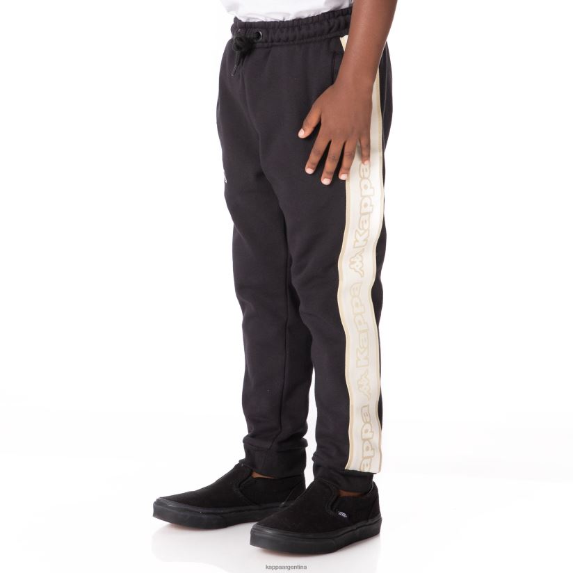 Kappa niños pantalones deportivos anira 2 con cinta del logo para niños humo negro 2FJJXV570