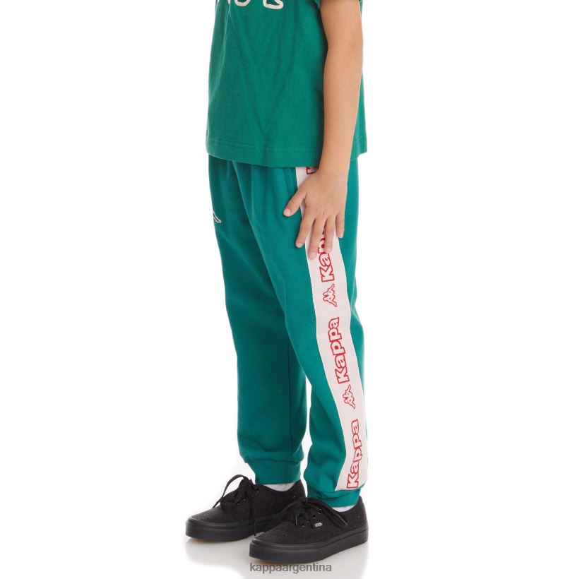 Kappa niños pantalones deportivos anira 2 con cinta del logo para niños verde oscuro 2FJJXV596