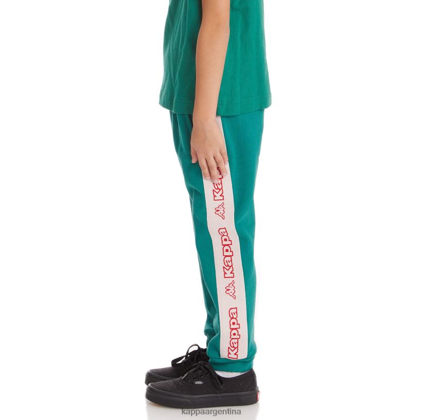 Kappa niños pantalones deportivos anira 2 con cinta del logo para niños verde oscuro 2FJJXV596