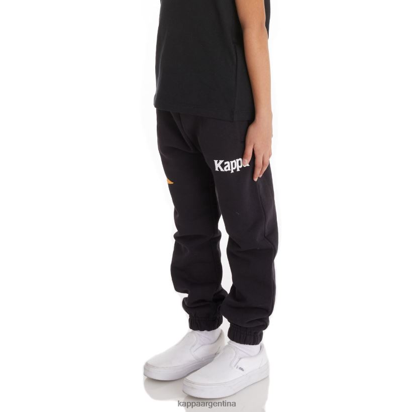 Kappa niños pantalones deportivos coevorden auténticos para niños humo negro 2FJJXV582