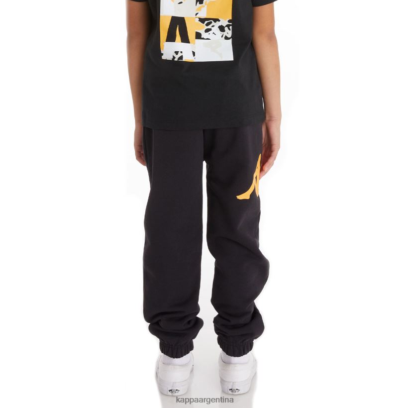Kappa niños pantalones deportivos coevorden auténticos para niños humo negro 2FJJXV582