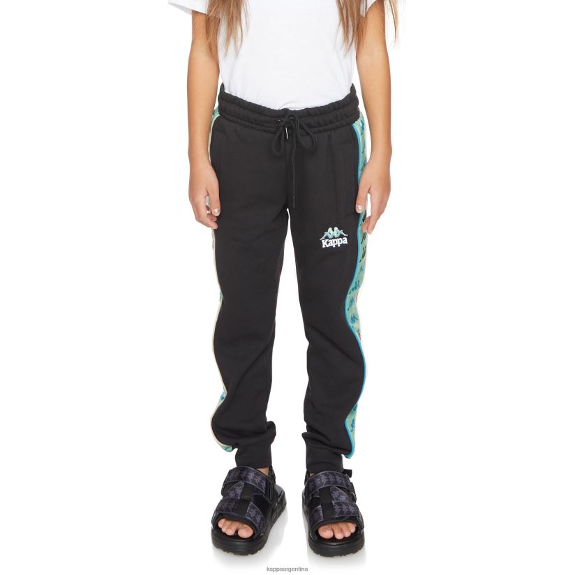 Kappa niños pantalones deportivos de felpa 222 banda jupiter para niños salvia humo negro 2FJJXV566