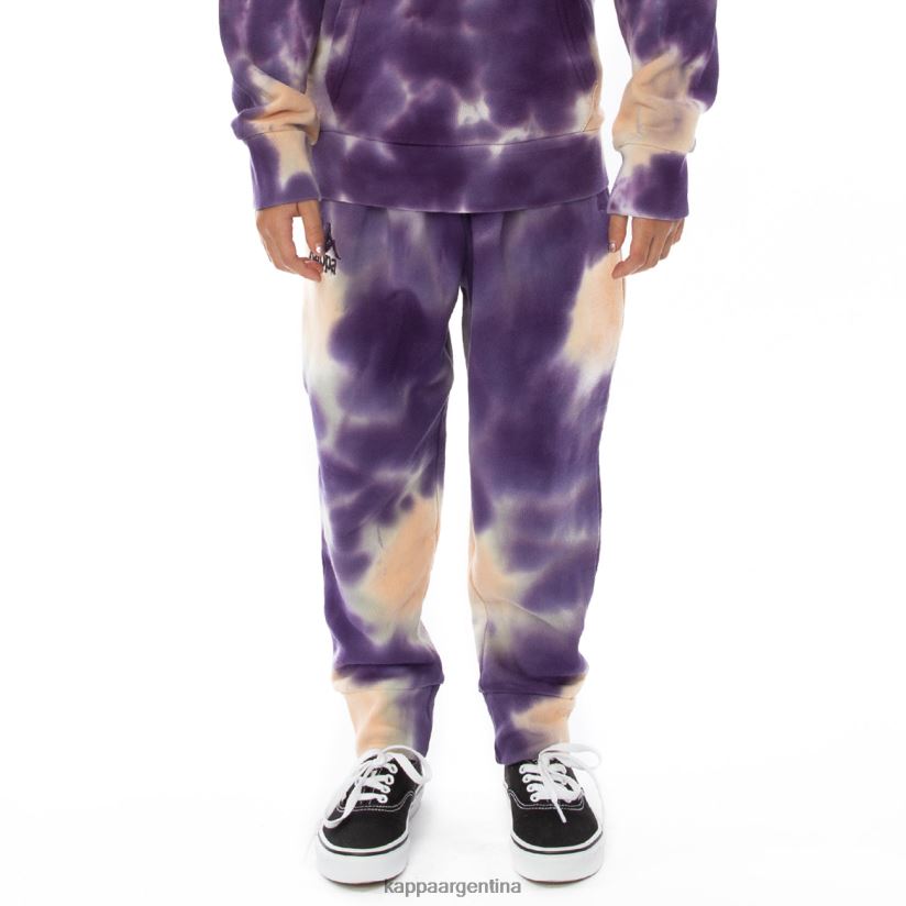 Kappa niños pantalones deportivos de teñido anudado culbio auténticos para niños crema brandy violeta tie-dye 2FJJXV614