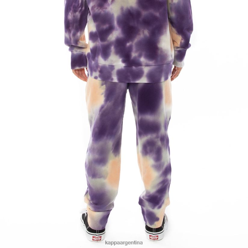 Kappa niños pantalones deportivos de teñido anudado culbio auténticos para niños crema brandy violeta tie-dye 2FJJXV614