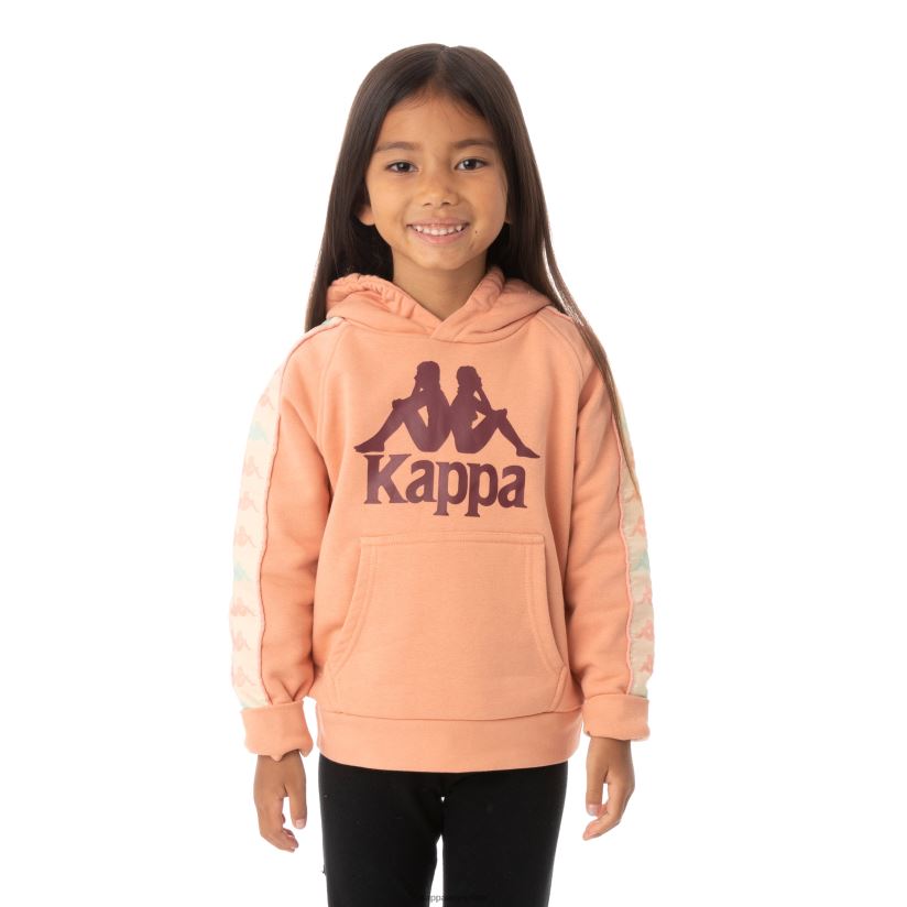 Kappa niños sudadera con capucha 222 banda hurtado 3 para niños coral rosa 2FJJXV551