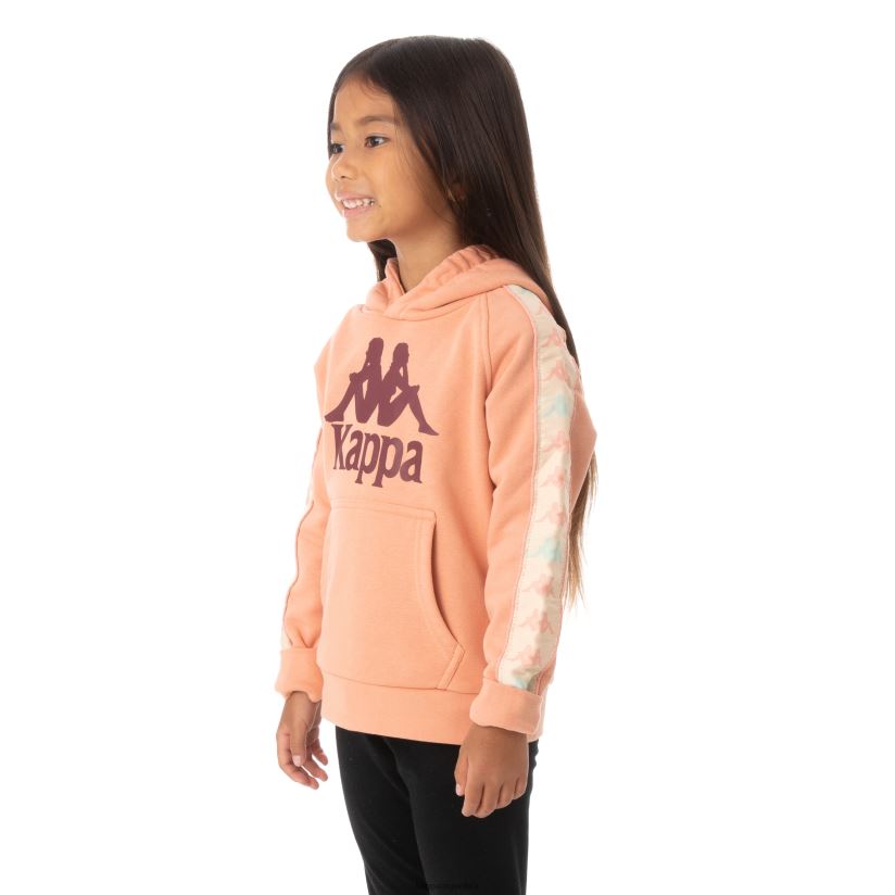 Kappa niños sudadera con capucha 222 banda hurtado 3 para niños coral rosa 2FJJXV551