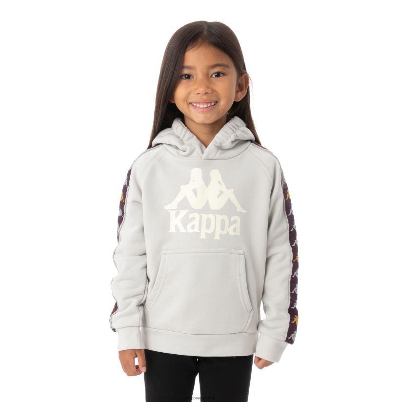 Kappa niños sudadera con capucha 222 banda hurtado 3 para niños gris plata 2FJJXV555