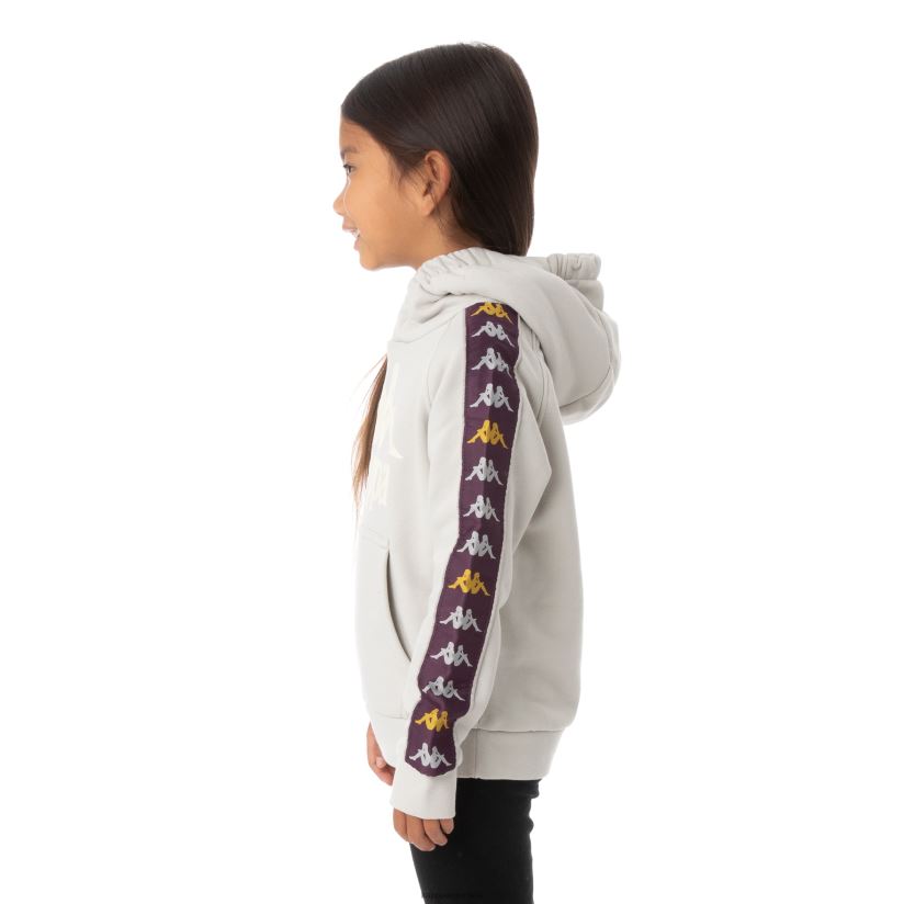 Kappa niños sudadera con capucha 222 banda hurtado 3 para niños gris plata 2FJJXV555
