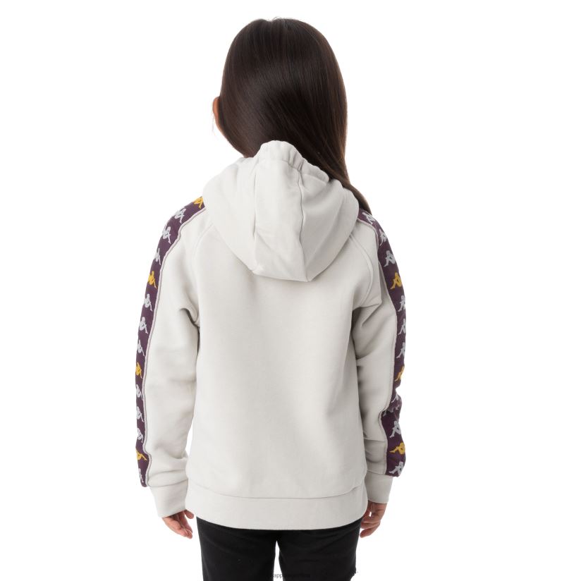 Kappa niños sudadera con capucha 222 banda hurtado 3 para niños gris plata 2FJJXV555