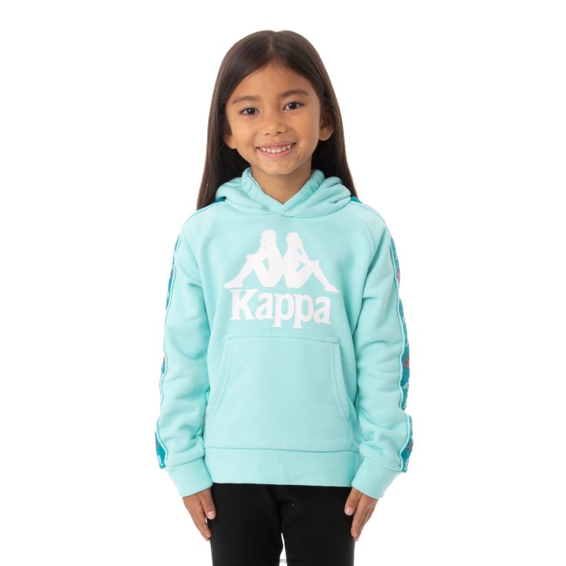 Kappa niños sudadera con capucha 222 banda hurtado 3 para niños pavo real 2FJJXV556