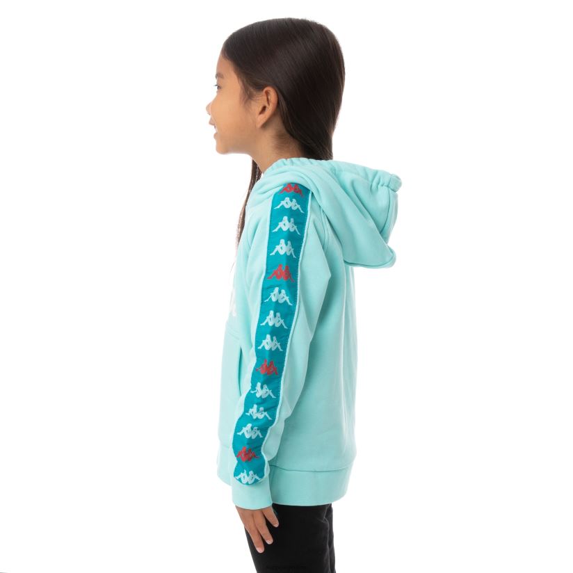 Kappa niños sudadera con capucha 222 banda hurtado 3 para niños pavo real 2FJJXV556