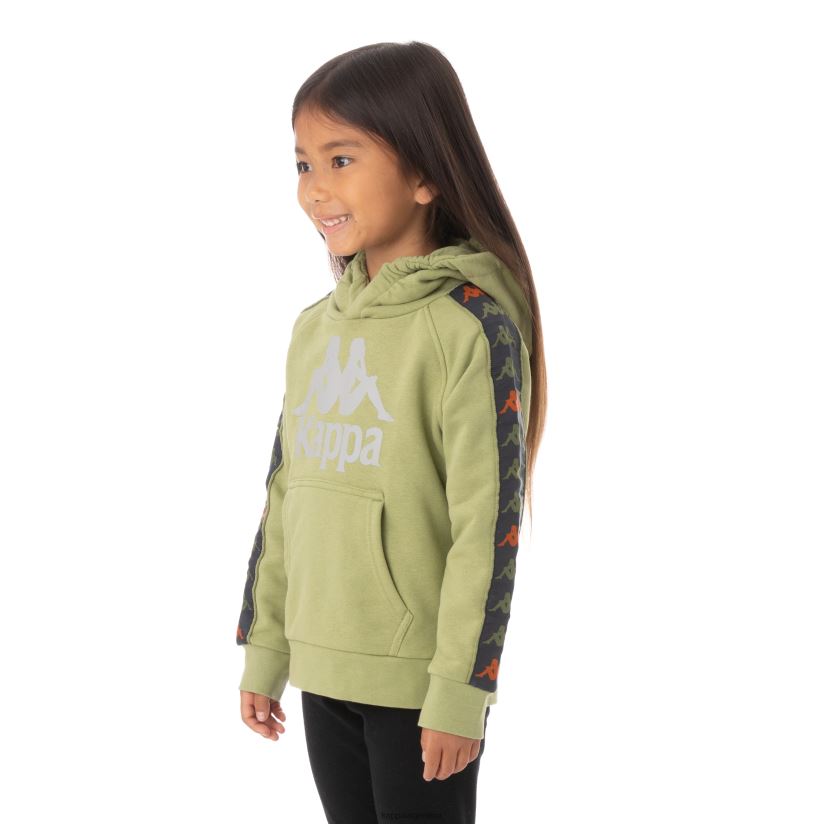 Kappa niños sudadera con capucha 222 banda hurtado 3 para niños salvia verde 2FJJXV550
