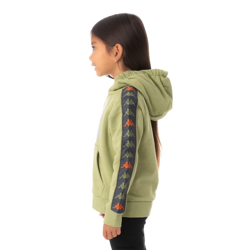 Kappa niños sudadera con capucha 222 banda hurtado 3 para niños salvia verde 2FJJXV550
