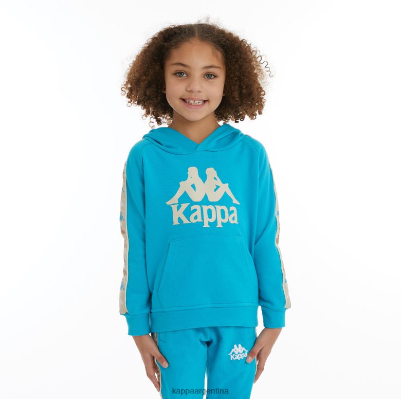 Kappa niños sudadera con capucha 222 banda hurtado 4 para niños aguamarina oscura 2FJJXV525