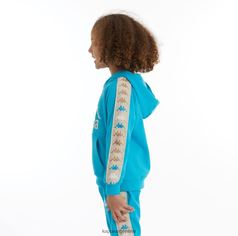 Kappa niños sudadera con capucha 222 banda hurtado 4 para niños aguamarina oscura 2FJJXV525