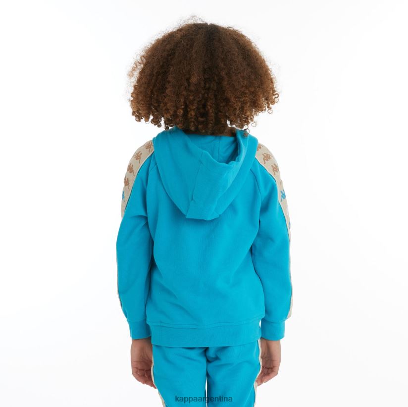 Kappa niños sudadera con capucha 222 banda hurtado 4 para niños aguamarina oscura 2FJJXV525