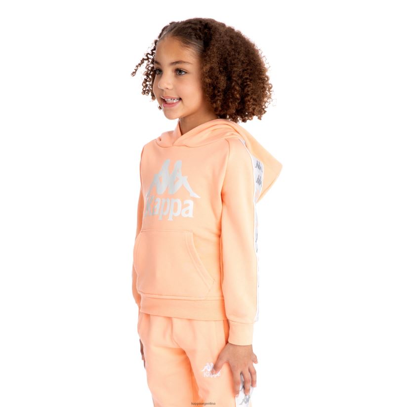 Kappa niños sudadera con capucha 222 banda hurtado 4 para niños durazno 2FJJXV526