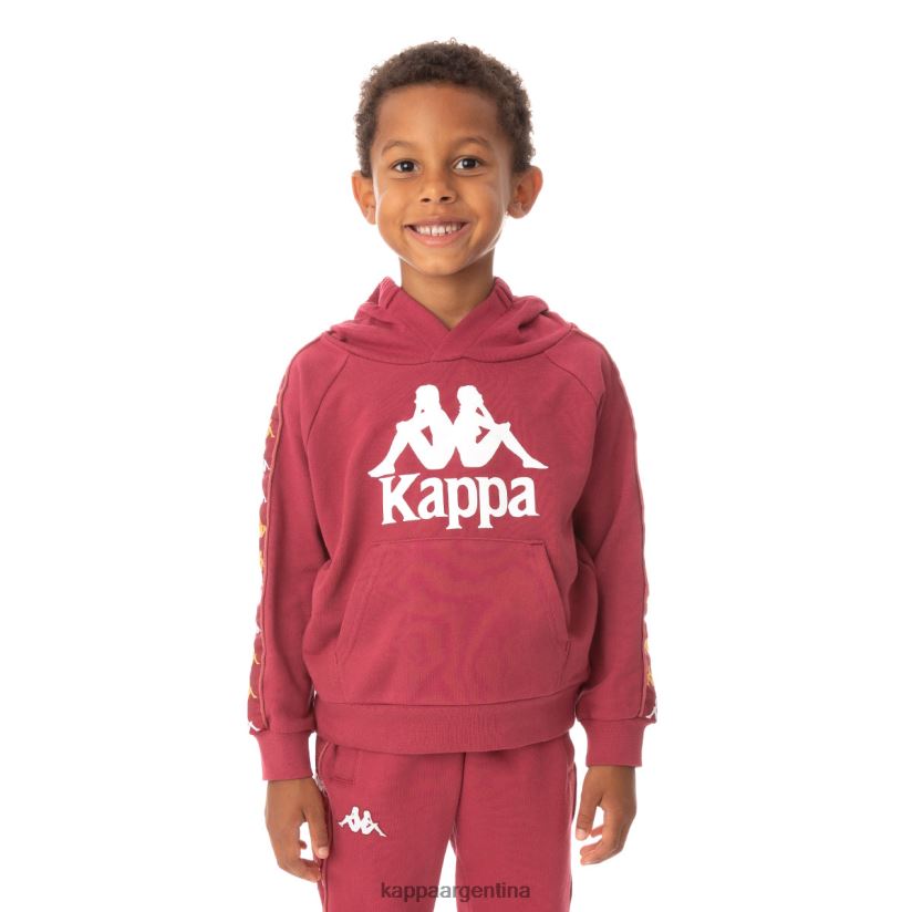 Kappa niños sudadera con capucha 222 banda hurtadon para niños borgoña 2FJJXV543
