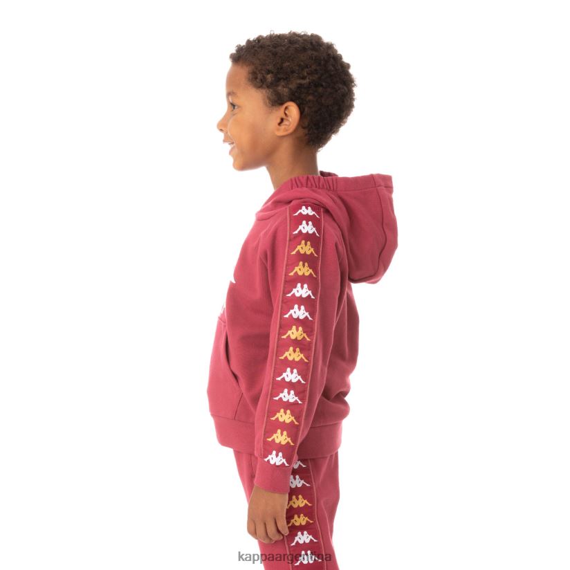 Kappa niños sudadera con capucha 222 banda hurtadon para niños borgoña 2FJJXV543