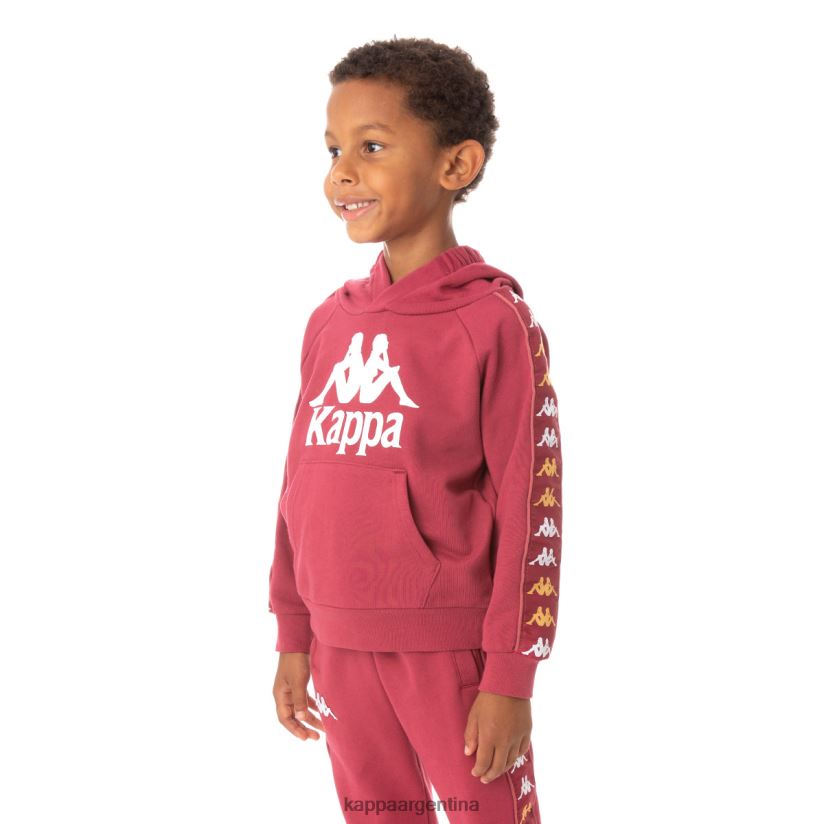 Kappa niños sudadera con capucha 222 banda hurtadon para niños borgoña 2FJJXV543