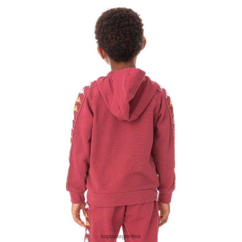 Kappa niños sudadera con capucha 222 banda hurtadon para niños borgoña 2FJJXV543