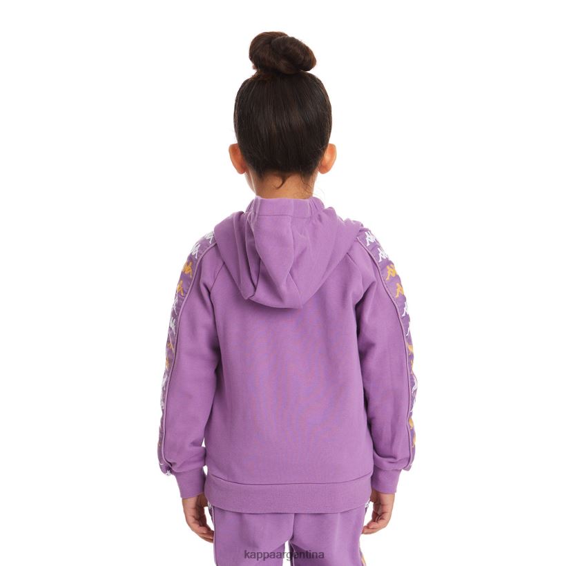 Kappa niños sudadera con capucha 222 banda hurtadon para niños lavanda violeta 2FJJXV535