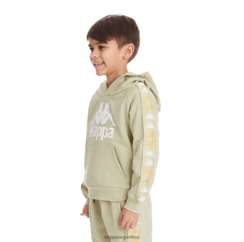 Kappa niños sudadera con capucha 222 banda hurtadon para niños salvia verde 2FJJXV534