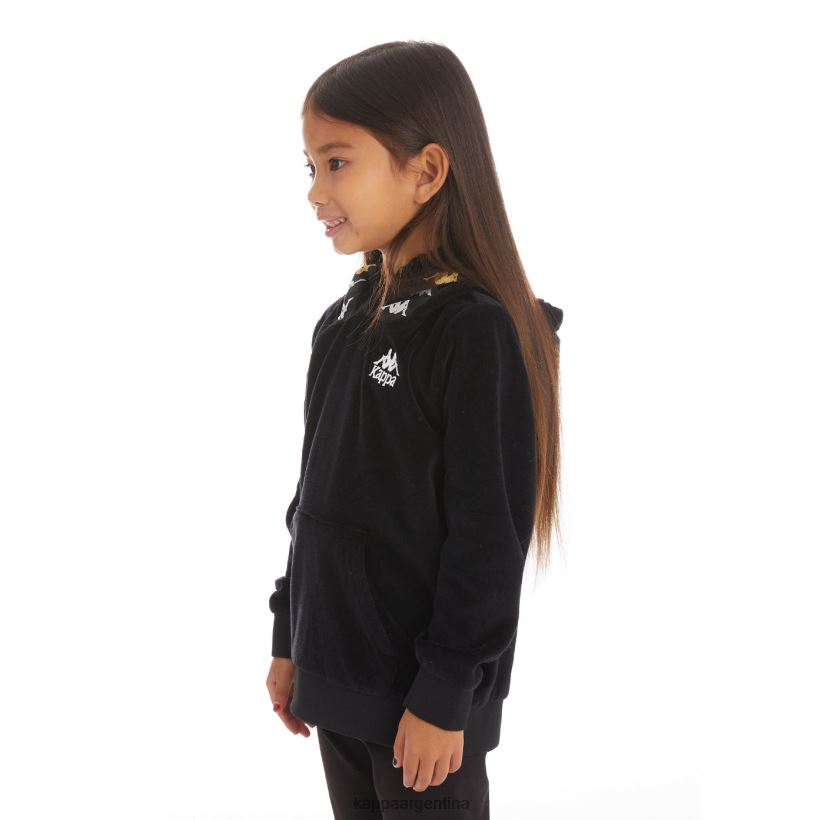 Kappa niños sudadera con capucha 222 banda loredo niños humo negro 2FJJXV541
