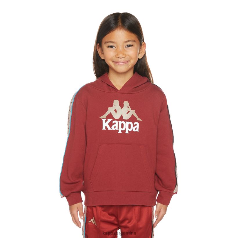 Kappa niños sudadera con capucha 222 banda rocket para niños granate turquesa 2FJJXV507
