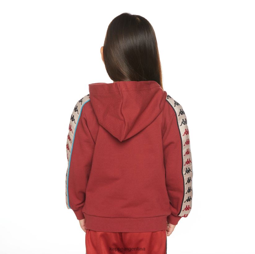 Kappa niños sudadera con capucha 222 banda rocket para niños granate turquesa 2FJJXV507