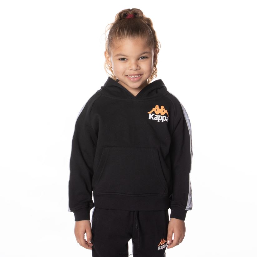 Kappa niños sudadera con capucha 222 banda solgo para niños negro azabache 2FJJXV503