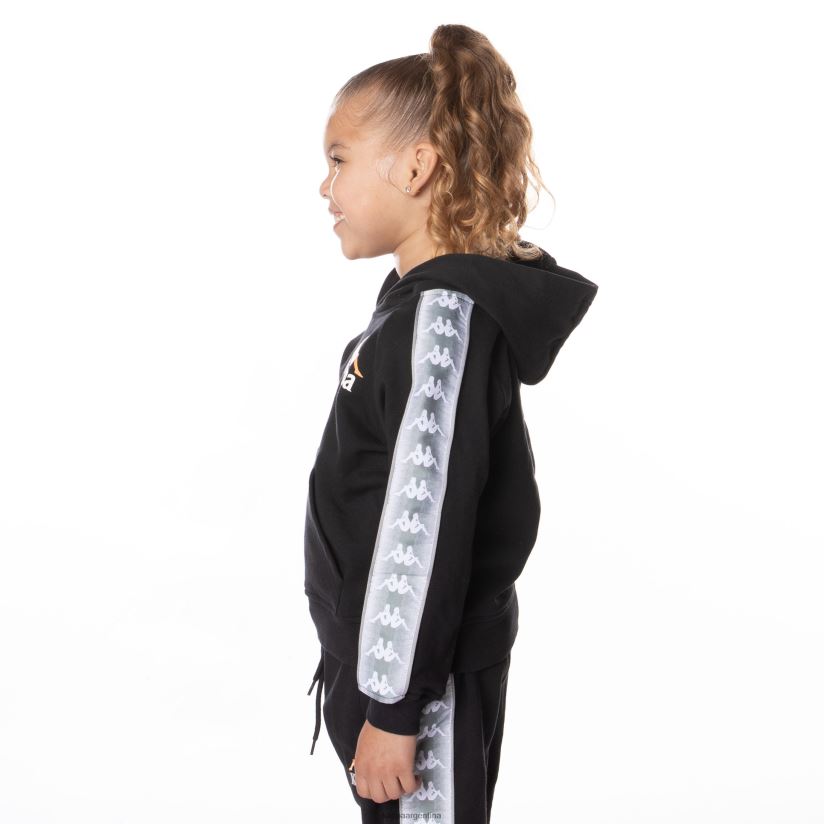 Kappa niños sudadera con capucha 222 banda solgo para niños negro azabache 2FJJXV503