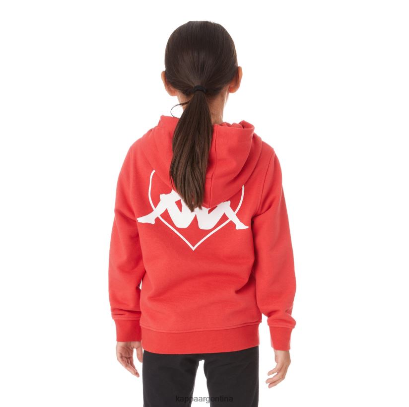 Kappa niños sudadera con capucha para niños authentic love torun rojo 2FJJXV553