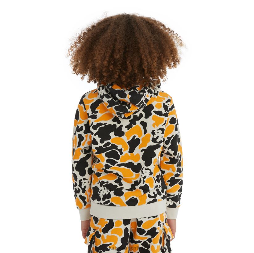 Kappa niños sudadera con capucha picadilly auténtica para niños humo negro naranja claro 2FJJXV522