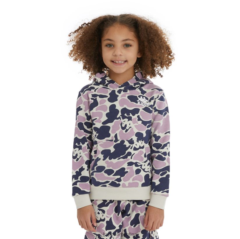 Kappa niños sudadera con capucha picadilly auténtica para niños violeta azul marino 2FJJXV521