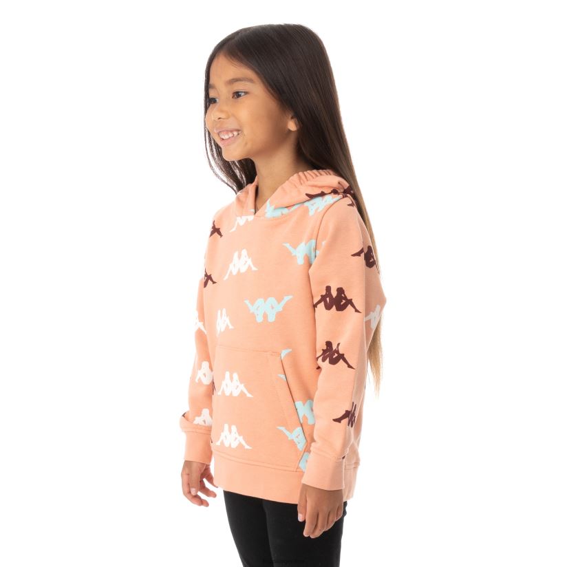 Kappa niños sudadera con capucha sneek auténtica para niños coral rosa 2FJJXV548