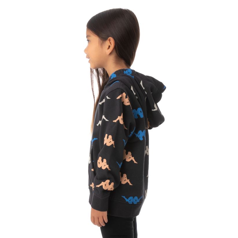 Kappa niños sudadera con capucha sneek auténtica para niños negro 2FJJXV549