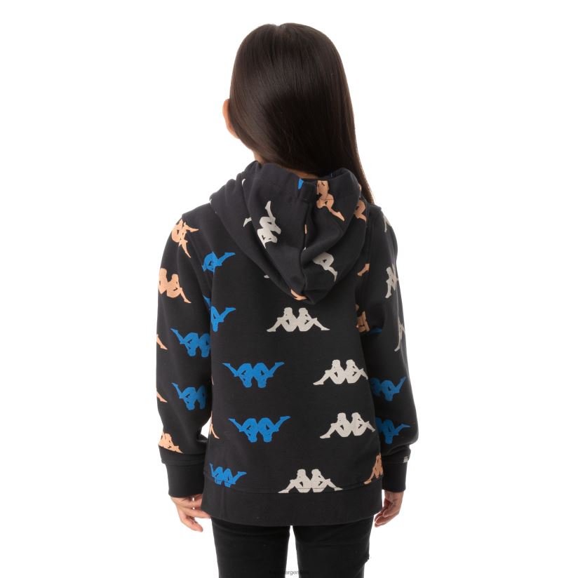 Kappa niños sudadera con capucha sneek auténtica para niños negro 2FJJXV549