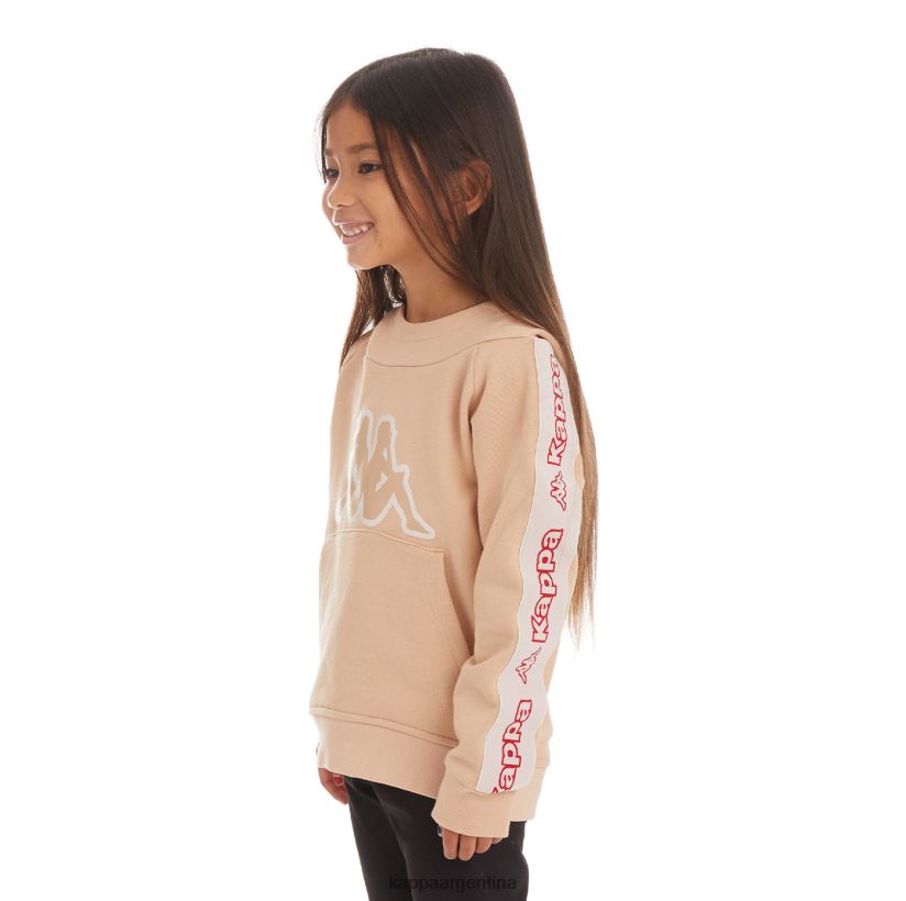 Kappa niños sudadera con capucha y logo apet 2 para niños beige 2FJJXV530