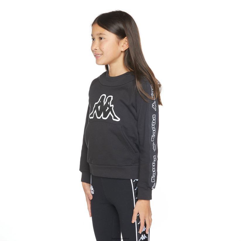 Kappa niños sudadera con capucha y logo apet 2 para niños humo negro 2FJJXV506