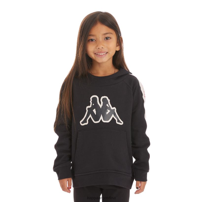 Kappa niños sudadera con capucha y logo apet 2 para niños humo negro 2FJJXV531