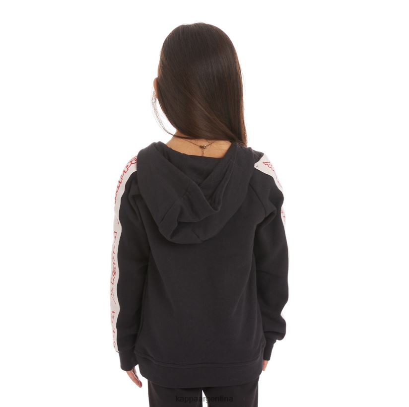 Kappa niños sudadera con capucha y logo apet 2 para niños humo negro 2FJJXV531