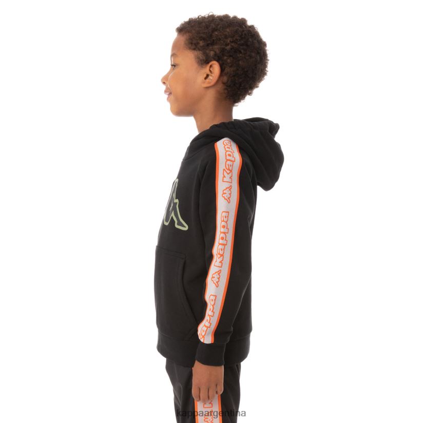 Kappa niños sudadera con capucha y logo apet 2 para niños negro 2FJJXV547