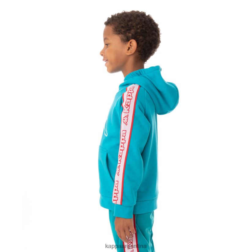 Kappa niños sudadera con capucha y logo apet 2 para niños pavo real 2FJJXV545