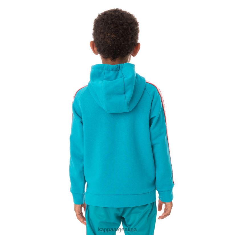 Kappa niños sudadera con capucha y logo apet 2 para niños pavo real 2FJJXV545